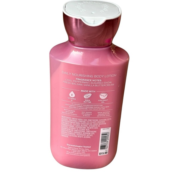 Bath & Body Works Twisted Peppermint Body Lotion 8 oz (A) - Picture 2 of 3